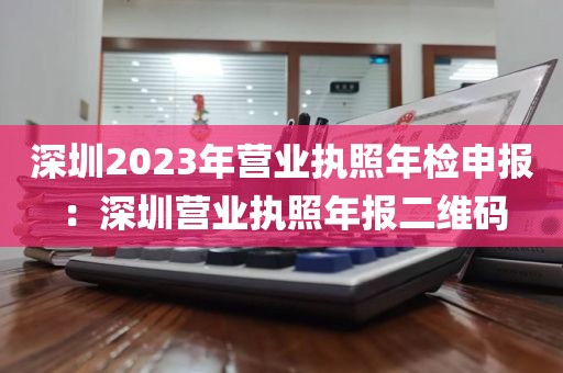 深圳2023年营业执照年检申报：深圳营业执照年报二维码