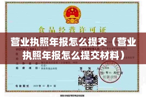 营业执照年报怎么提交（营业执照年报怎么提交材料）