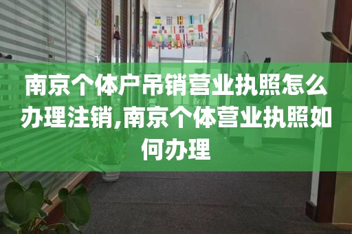 南京个体户吊销营业执照怎么办理注销,南京个体营业执照如何办理