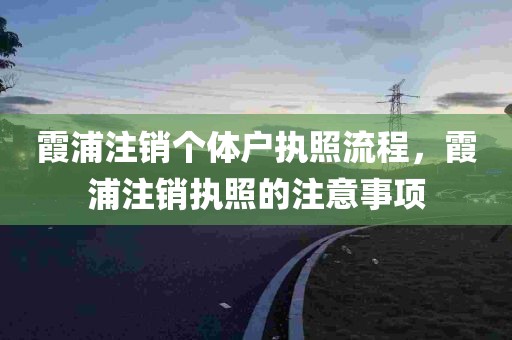 霞浦注销个体户执照流程，霞浦注销执照的注意事项