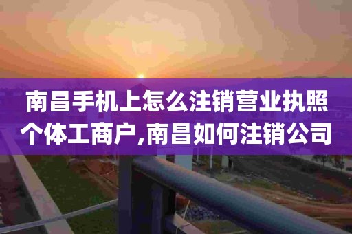 南昌手机上怎么注销营业执照个体工商户,南昌如何注销公司