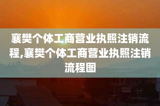 襄樊个体工商营业执照注销流程,襄樊个体工商营业执照注销流程图