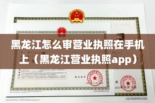 黑龙江怎么审营业执照在手机上（黑龙江营业执照app）