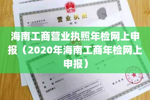 海南工商营业执照年检网上申报（2020年海南工商年检网上申报）