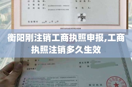 衡阳刚注销工商执照申报,工商执照注销多久生效