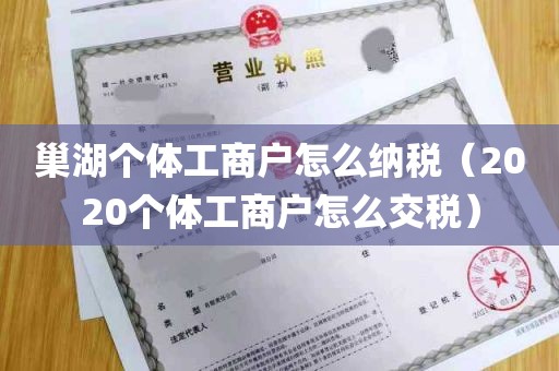 巢湖个体工商户怎么纳税（2020个体工商户怎么交税）