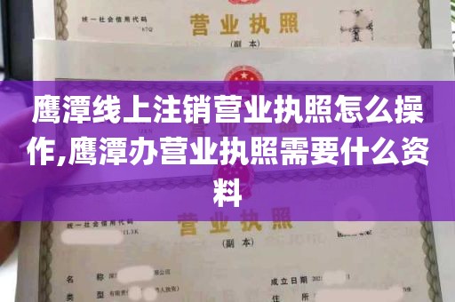 鹰潭线上注销营业执照怎么操作,鹰潭办营业执照需要什么资料