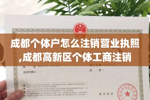 成都个体户怎么注销营业执照,成都高新区个体工商注销