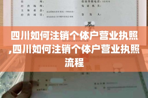 四川如何注销个体户营业执照,四川如何注销个体户营业执照流程