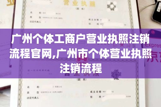 广州个体工商户营业执照注销流程官网,广州市个体营业执照注销流程