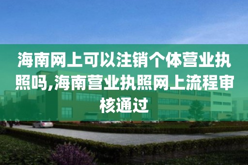 海南网上可以注销个体营业执照吗,海南营业执照网上流程审核通过