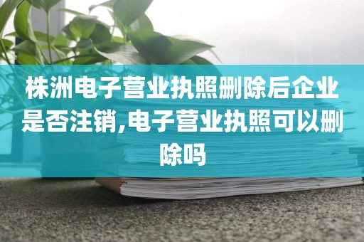 株洲电子营业执照删除后企业是否注销,电子营业执照可以删除吗