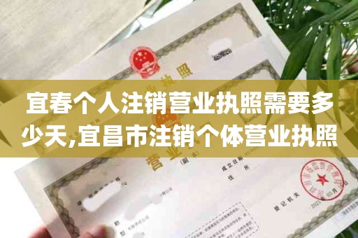 宜春个人注销营业执照需要多少天,宜昌市注销个体营业执照