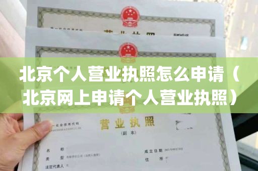 北京个人营业执照怎么申请（北京网上申请个人营业执照）