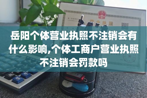 岳阳个体营业执照不注销会有什么影响,个体工商户营业执照不注销会罚款吗