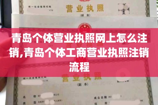 青岛个体营业执照网上怎么注销,青岛个体工商营业执照注销流程