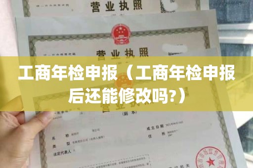 工商年检申报（工商年检申报后还能修改吗?）