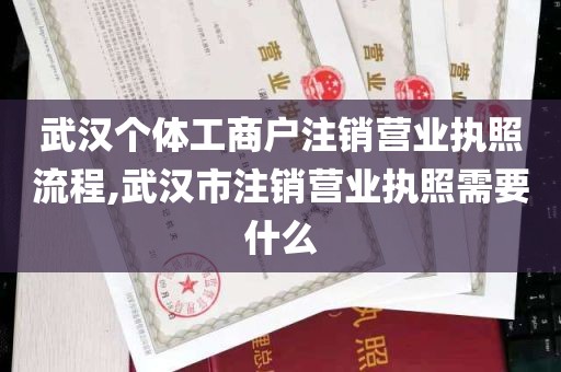 武汉个体工商户注销营业执照流程,武汉市注销营业执照需要什么