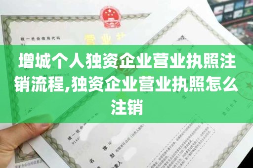 增城个人独资企业营业执照注销流程,独资企业营业执照怎么注销