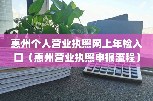 惠州个人营业执照网上年检入口（惠州营业执照申报流程）