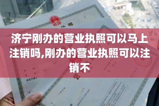 济宁刚办的营业执照可以马上注销吗,刚办的营业执照可以注销不