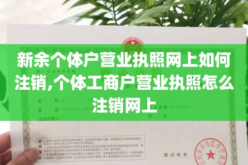 新余个体户营业执照网上如何注销,个体工商户营业执照怎么注销网上