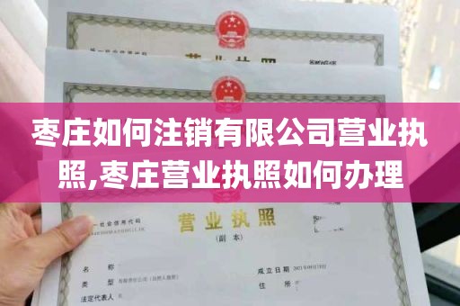 枣庄如何注销有限公司营业执照,枣庄营业执照如何办理