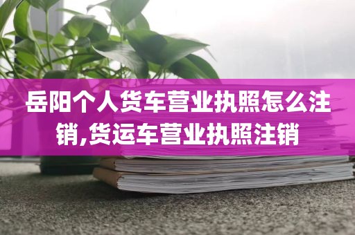 岳阳个人货车营业执照怎么注销,货运车营业执照注销