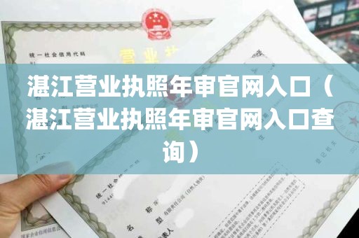 湛江营业执照年审官网入口（湛江营业执照年审官网入口查询）