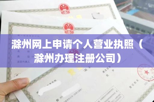 滁州网上申请个人营业执照（滁州办理注册公司）