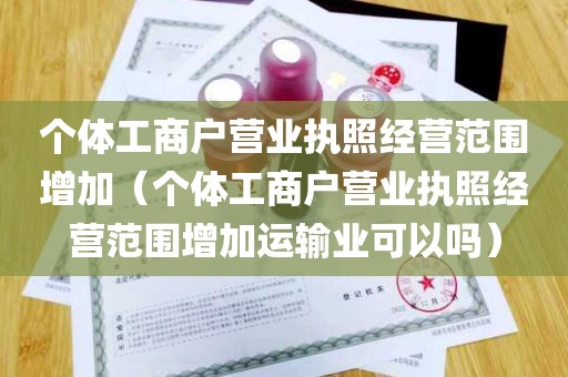 个体工商户营业执照经营范围增加（个体工商户营业执照经营范围增加运输业可以吗）