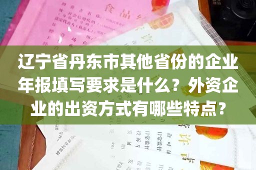 辽宁省丹东市其他省份的企业年报填写要求是什么？外资企业的出资方式有哪些特点？