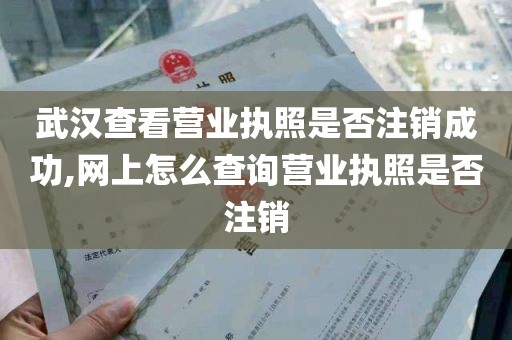 武汉查看营业执照是否注销成功,网上怎么查询营业执照是否注销