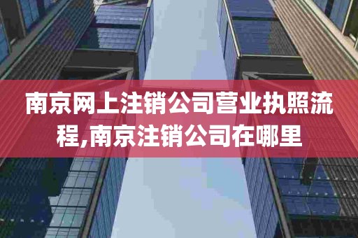 南京网上注销公司营业执照流程,南京注销公司在哪里