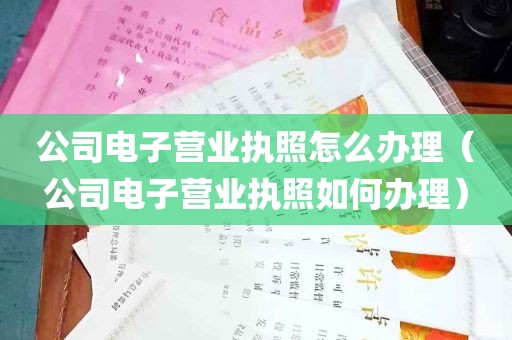 公司电子营业执照怎么办理（公司电子营业执照如何办理）