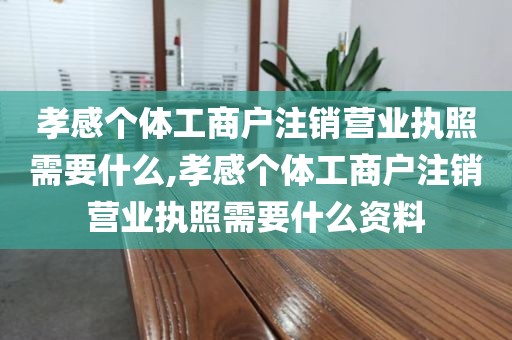 孝感个体工商户注销营业执照需要什么,孝感个体工商户注销营业执照需要什么资料