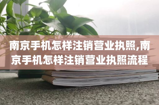 南京手机怎样注销营业执照,南京手机怎样注销营业执照流程