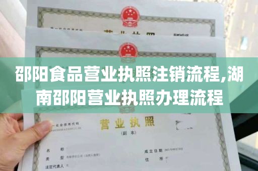 邵阳食品营业执照注销流程,湖南邵阳营业执照办理流程