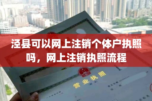 泾县可以网上注销个体户执照吗，网上注销执照流程