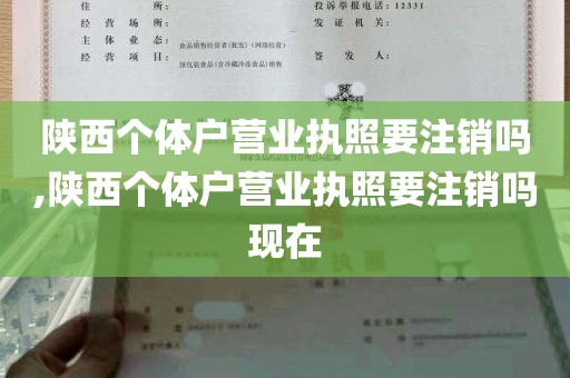 陕西个体户营业执照要注销吗,陕西个体户营业执照要注销吗现在