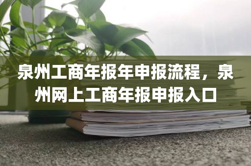 泉州工商年报年申报流程，泉州网上工商年报申报入口