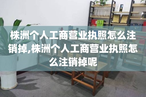 株洲个人工商营业执照怎么注销掉,株洲个人工商营业执照怎么注销掉呢