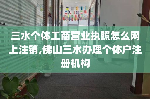 三水个体工商营业执照怎么网上注销,佛山三水办理个体户注册机构