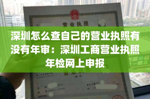 深圳怎么查自己的营业执照有没有年审：深圳工商营业执照年检网上申报
