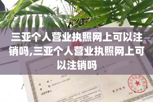 三亚个人营业执照网上可以注销吗,三亚个人营业执照网上可以注销吗