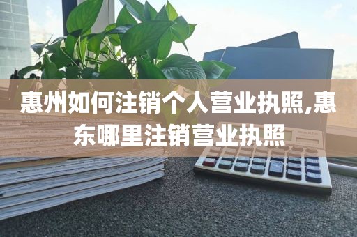 惠州如何注销个人营业执照,惠东哪里注销营业执照