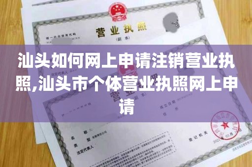 汕头如何网上申请注销营业执照,汕头市个体营业执照网上申请