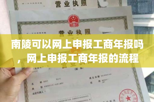 南陵可以网上申报工商年报吗，网上申报工商年报的流程