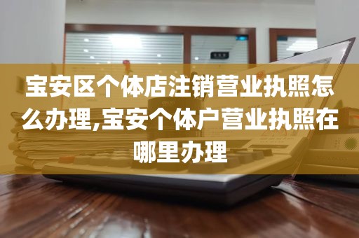 宝安区个体店注销营业执照怎么办理,宝安个体户营业执照在哪里办理