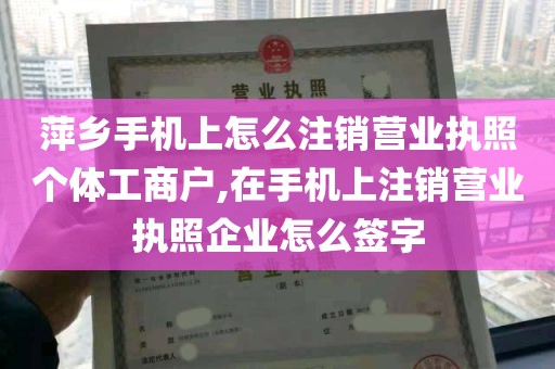 萍乡手机上怎么注销营业执照个体工商户,在手机上注销营业执照企业怎么签字